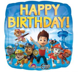 Paw Patrol Happy Birthday Ballon mit all seinen Freunden - Folie 45 cm