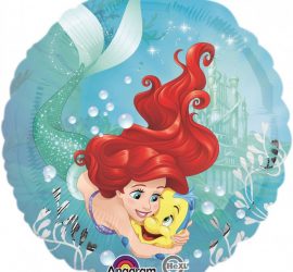 Arielle und Fabius - Disney - runder Folienballon 45 cm