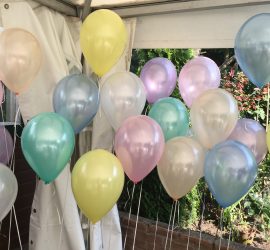 Seidenglanz Latexballons in Pastellfarben; 30 cm groß