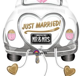 JUST MARRIED - MR & MRS - Hochzeitsauto - Folienballon 80 cm