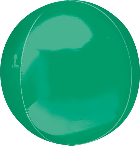 Orbz - kugelrunder Folienballon 45 cm - grün