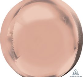 Orbz - runder Folienballon 45 cm rosegold