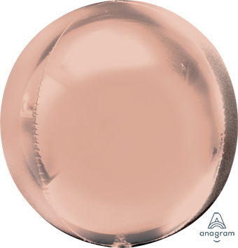 Orbz - runder Folienballon 45 cm rosegold