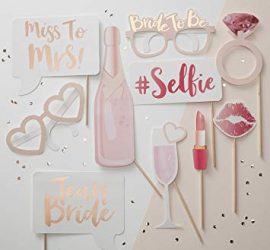 Photo Props/Photo Booth für den Polterabend - Team Bride - rosegold