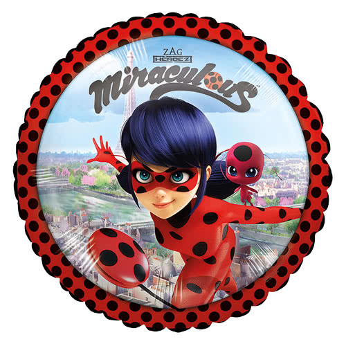 runder Folienballon 45 cm Miraculous-ladybug