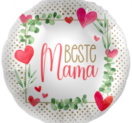 Folienballon `Beste Mama´ rund, 45 cm