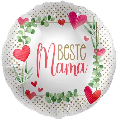 Folienballon `Beste Mama´ rund, 45 cm