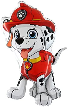 Folienballon Marshal ist ein Feuerwehrhund und Freund von Chase - Team Paw Patrol