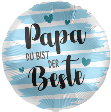 Folienballon `Papa DU BIST DER Beste´ rund, 45 cm