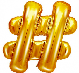 Sonderzeichen Raute in Gold, Luftfüllung, 35 cm