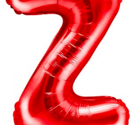 Folienbuchstabe Z in Rot, Luftfüllung, 35 cm