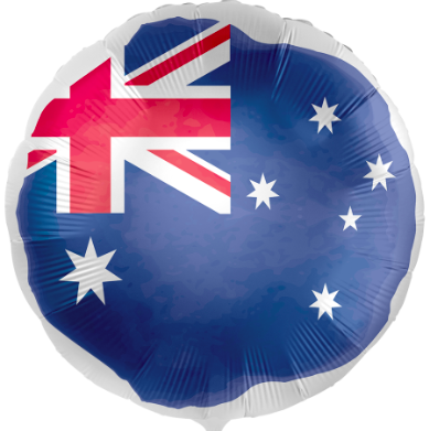Runder 45cm großer Ballon mit dem Wappen von Australien