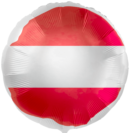 runder Ballon mit dem Wappen von Österreich