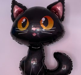 Folienballon schwarze Katze - entzückende schwarze Katze