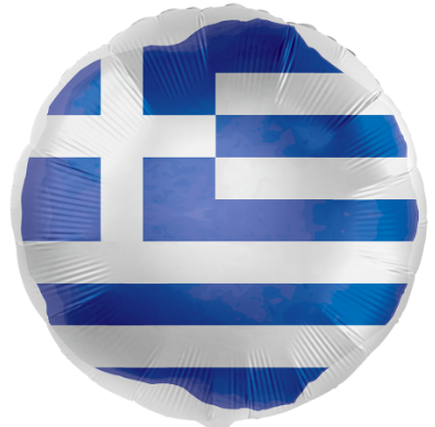 Runder 45cm großer Ballon mit dem Wappen von Griechenland