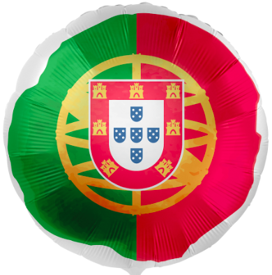 Runder 45cm großer Ballon mit dem Wappen von Portugal