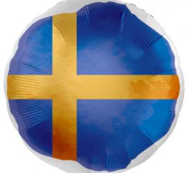 Runder 45cm großer Ballon mit dem Wappen von Schweden