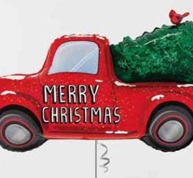 Merry Christmas Auto mit Christbaum, Folie 119 cm