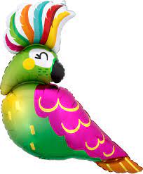 Folienballon Papagei - bunt - Tiere - Vogel - Karibik - Regenwald