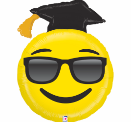 Smiley Graduate Ballon, Folie 94 cm