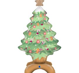 Christbaum aus Folie - wird mit Luft gefüllt - steht am Boden; Christbaum; Weihnachtsbaum; Weihnachten; Advent; XMas; Christmas;