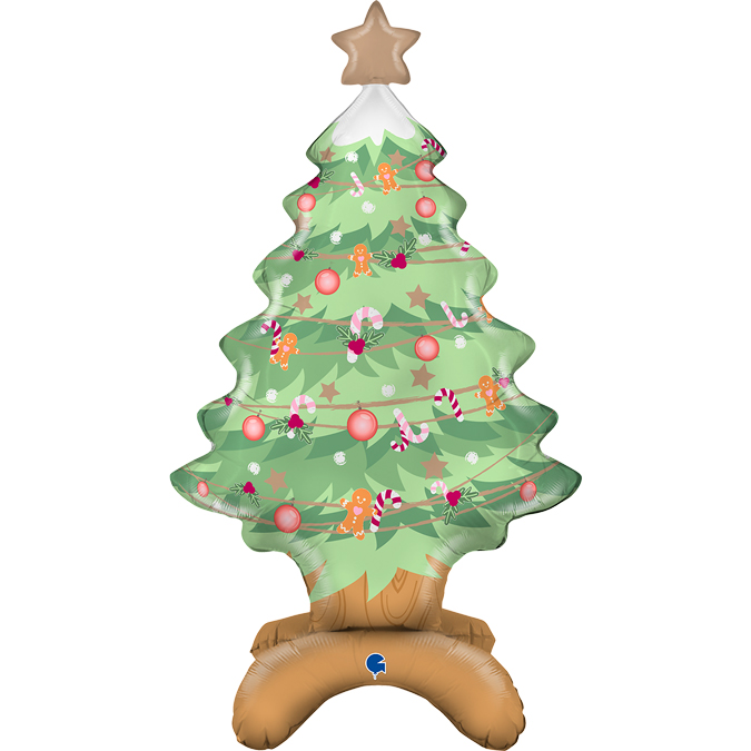 Christbaum aus Folie - wird mit Luft gefüllt - steht am Boden; Christbaum; Weihnachtsbaum; Weihnachten; Advent; XMas; Christmas;