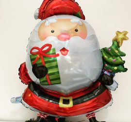 Weihnachtsmann mit Christbaum; Weihnachten, Advent, Christmas, Xmas