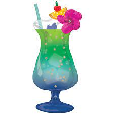 Cocktail - in blau - 80 cm groß; Sommerparty, Geburtstag, feiern