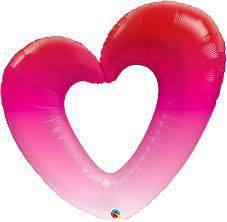 großes Herz - Farbverlauf von rot bis rosa; Liebe, Hochzeit, Verlobung, Valentinstag, Hochzeitstag, Antrag