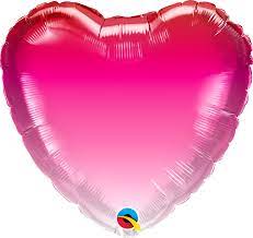 Herz - 45 cm in den Farben rot bis rosa verlaufend; Liebe; Hochzeit, Heiratsantrag, Valentinstag