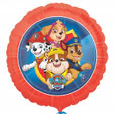 Paw Patrol - Rubble, Marshall, Skye und Chase, rund, 45 cm; Kinderballon, Geburtstag