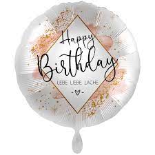 Folienballon Happy Birthday Lebe Liebe Lache 70 cm