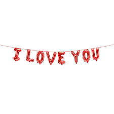 luftgefüllter Schriftzug `I LOVE YOU´