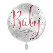 Folienballon BabyGirl - rund; 45 cm