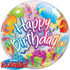 Bubbles Happy Birthday mit Geschenken