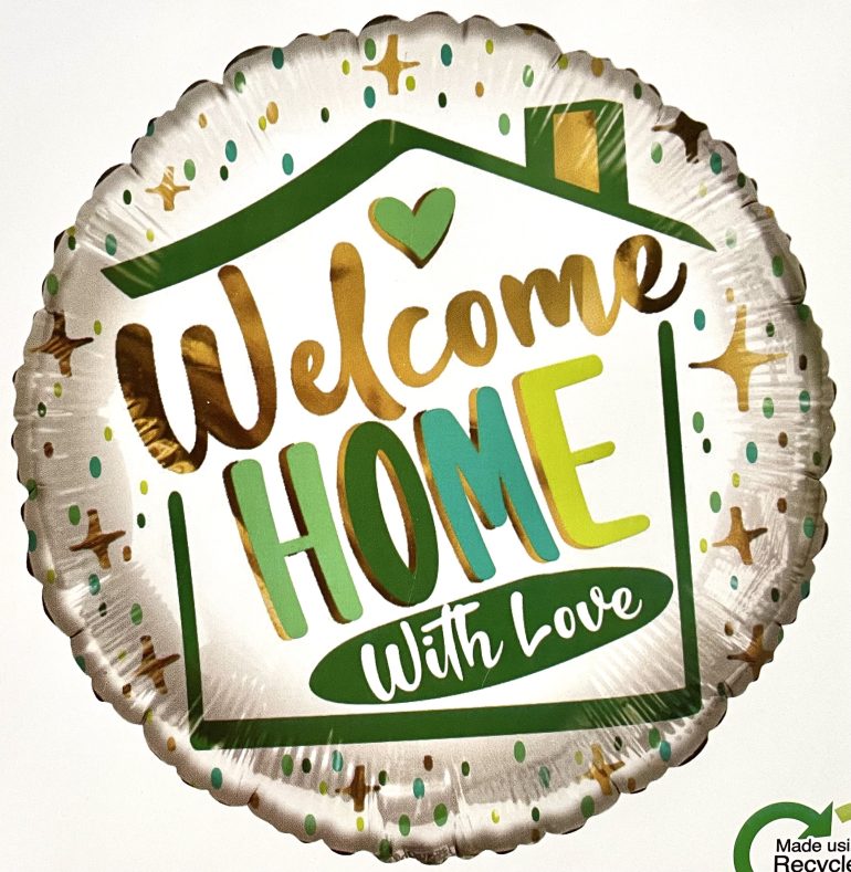 Folienballon Welcome Home - With Love