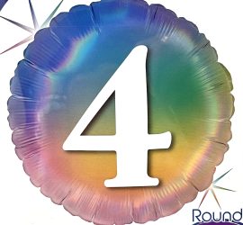 Folienballon Rainbow 4 - 45 cm rund