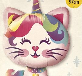 Folienballon Katze mit Horn - Caticorn