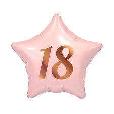 Folienstern in rosa mit roségoldener 18