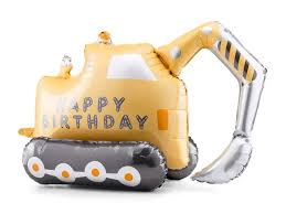 Standup (Luftfüllung) Baufahrzeug - Happy Birthday