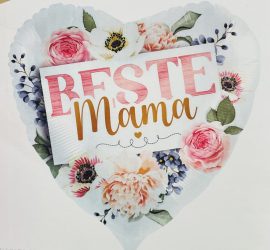 Folienherz `Beste Mama´ rund; 71cm