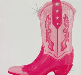 Folienballon Boots; pink