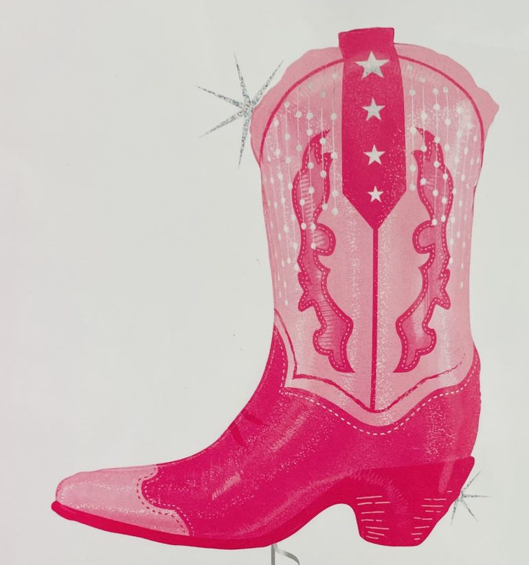 Folienballon Boots; pink
