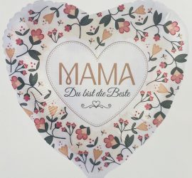 Folienherz `MAMA du bist die Beste´; 71cm