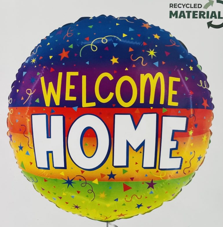 Folienballon `Welcome Home; rund; 45cm