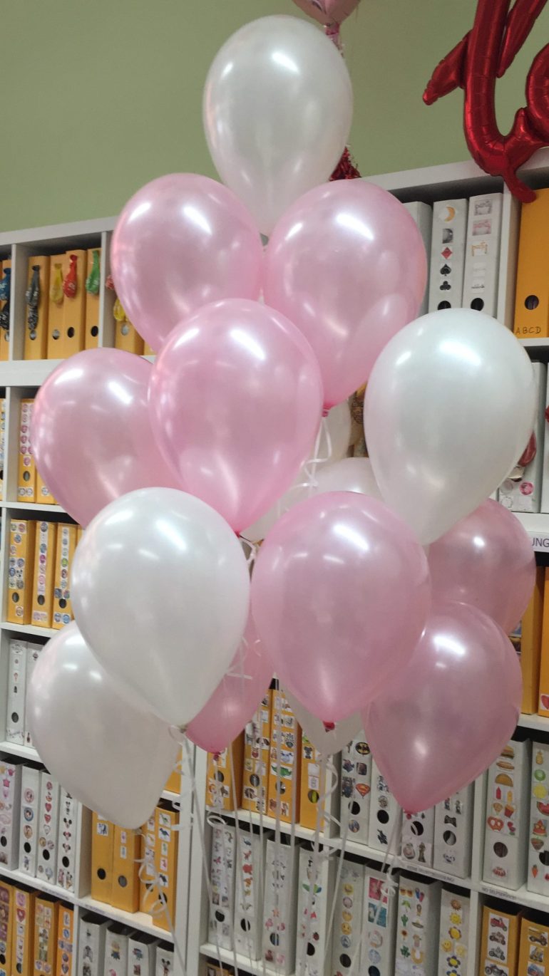 Luftballontraube rosa/weiss
