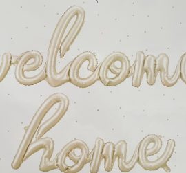 Schriftzug `welcome home´