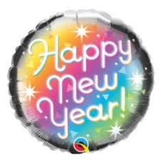 FL Happy New Year! rund; 45cm; bunt