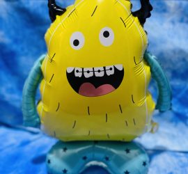 Standupballon Kleines Monster gelb