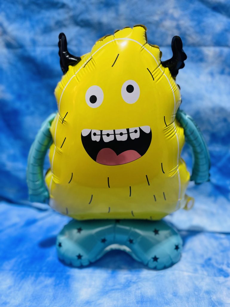 Standupballon Kleines Monster gelb